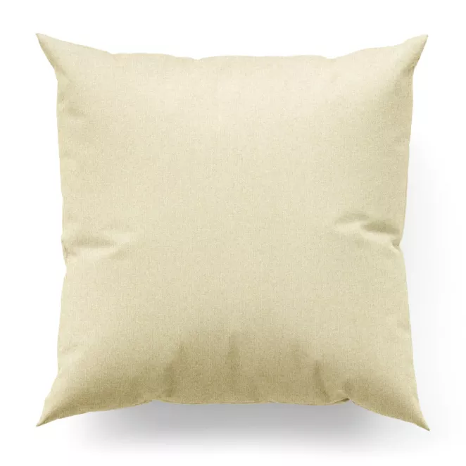 Poszewka szyta kremowa z tkaniny o naturalnym splocie w stylu eko