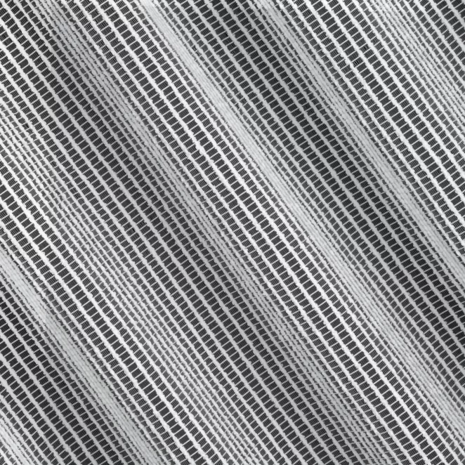 M201/2 Firana szyta na taśmie 5 cm biała luźno tkana siatka, delikatna i miękka w dotyku, wykończona obciążnikiem