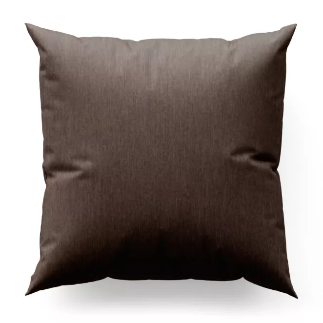 Poszewka szyta brązowa z miękkiej tkaniny z efektem melanżu