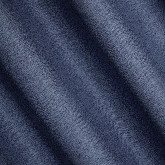 H157/20 Zasłona szyta na taśmie 5 cm granatowa z tkaniny trudnopalnej, zaciemniającej, typu blackout z efektem melanżu