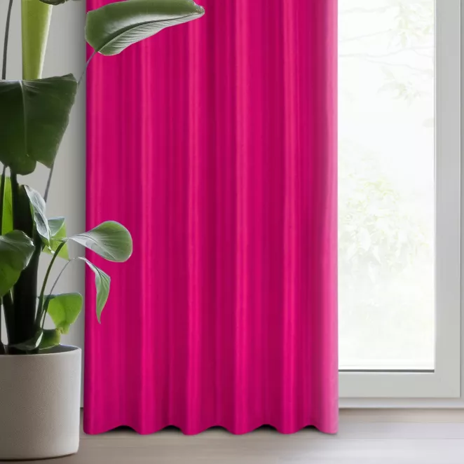 Zasłona amarantowa z matowej gładkiej tkaniny 140x270 cm taśma - RITA