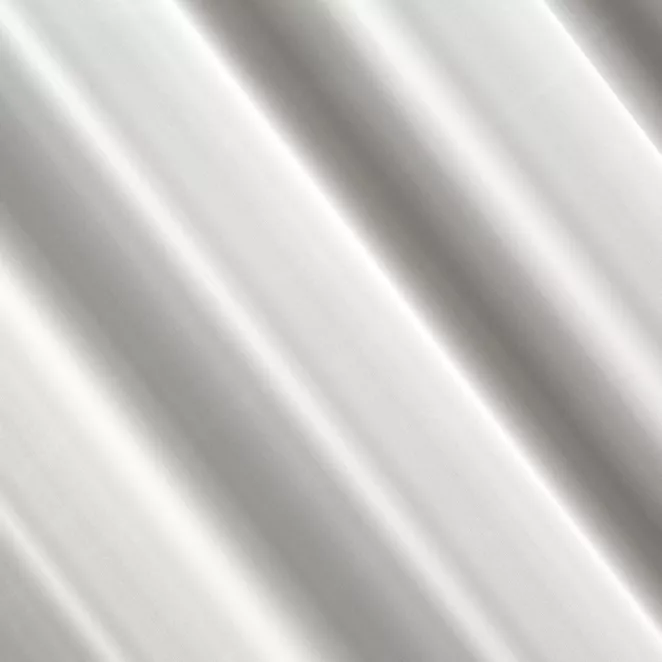 R228/8 Firana szyta na taśmie 5 cm kremowa z matowej jedwabiście miękkiej tkaniny, wykończona obciążnikiem