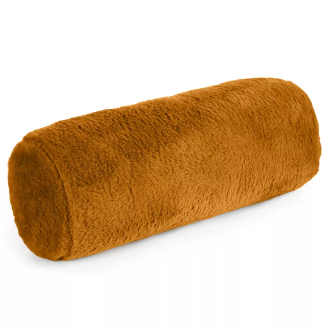 Poduszka wałek 15x45 cm miodowa z miękkiej futrzanej tkaniny  NINA