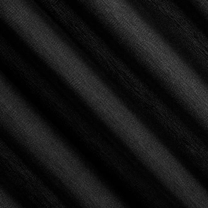 E118/14 Zasłona szyta na taśmie 5 cm czarna z tkaniny strukturalnej z delikatnym połyskiem