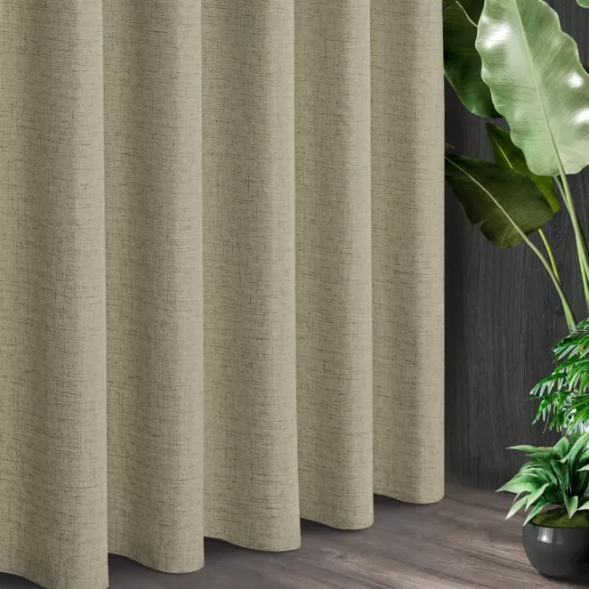 Tkanina zasłonowa gładka, w stylu eko, z drobnym strukturalnym wzorkiem z kolekcji Eva Minge