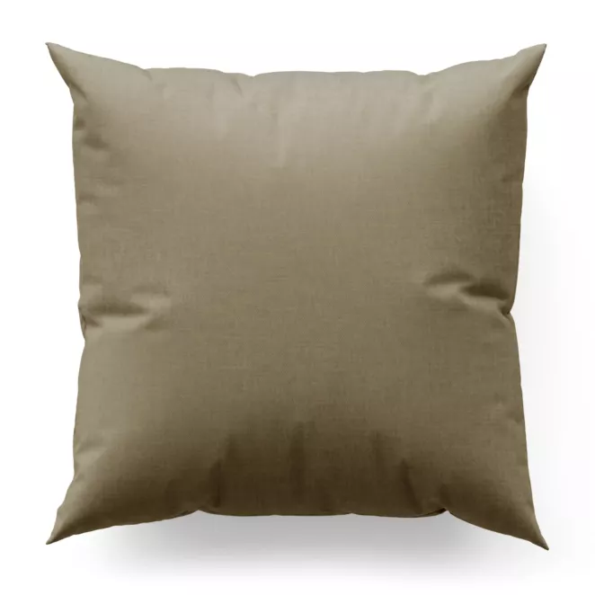 Poszewka szyta GEONOA ciemnokremowa z miękkiej tkaniny o naturalnym charakterze z widocznym ozdobnym splotem