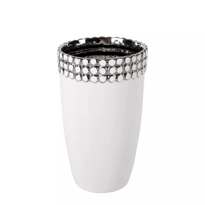 Wazon ceramiczny ELORA zdobiony subtelnym wzorem