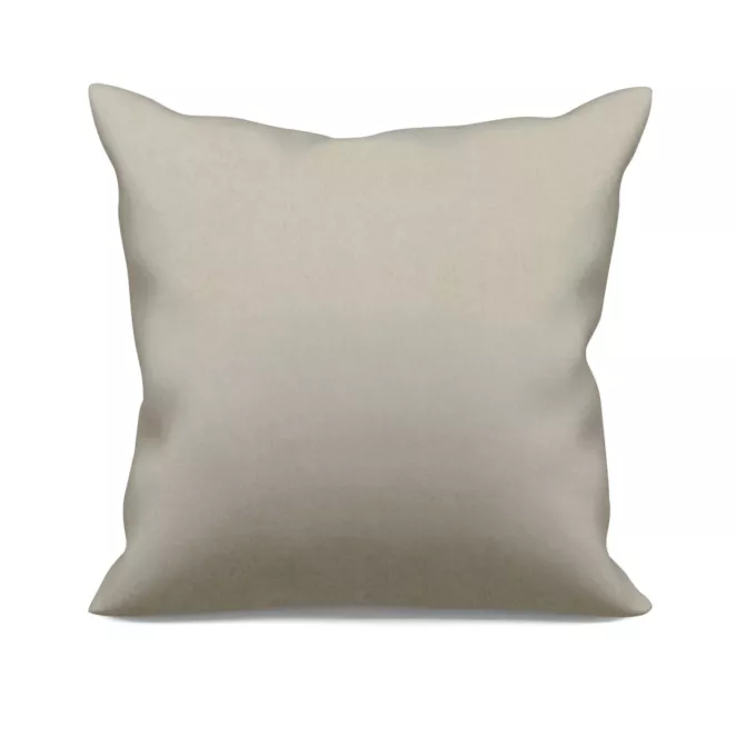 Poszewka szyta ADESSA ciemnobeżowa z miękkiej tkaniny o welurowej strukturze