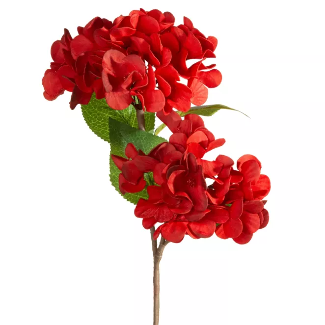 Kwiat sztuczny czerwony z plastycznej pianki foamiran 50 cm