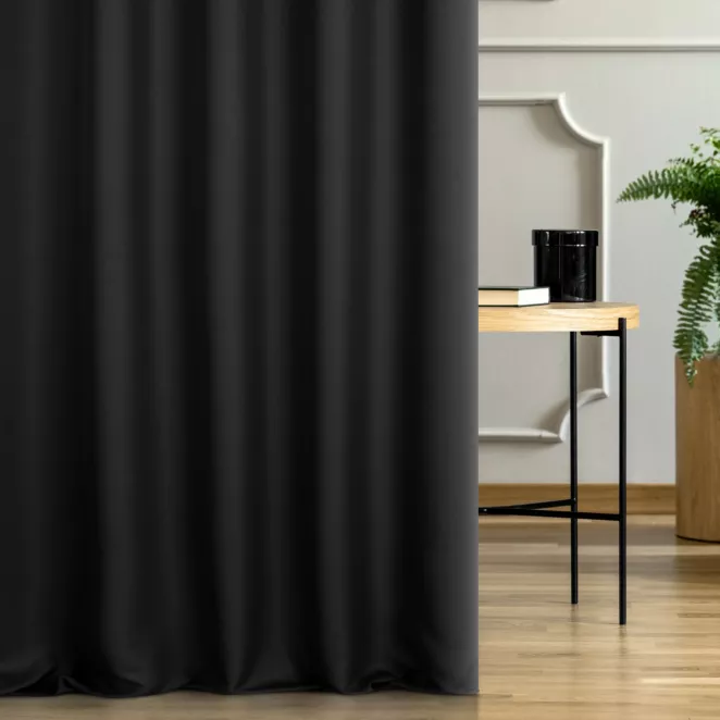 Tkanina zasłonowa dwustronna o ozdobnym splocie, z subtelnym połyskiem