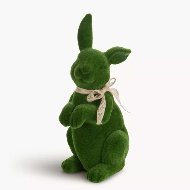 Wielkanocna figurka w kształcie zajączka o strukturalnym meszkowym wykończeniu