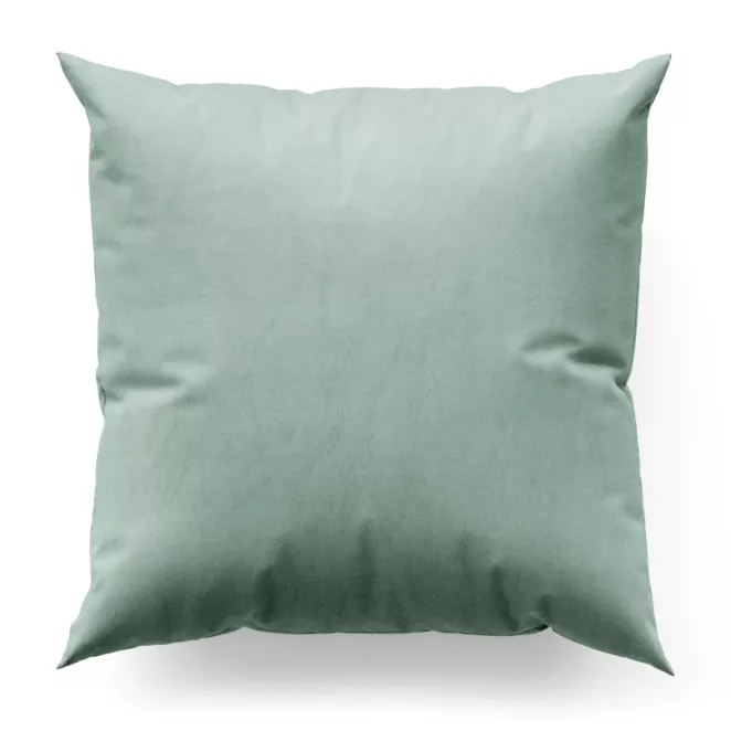 Poszewka szyta jasnomiętowa z miękkiej półmatowej tkaniny welwetowej