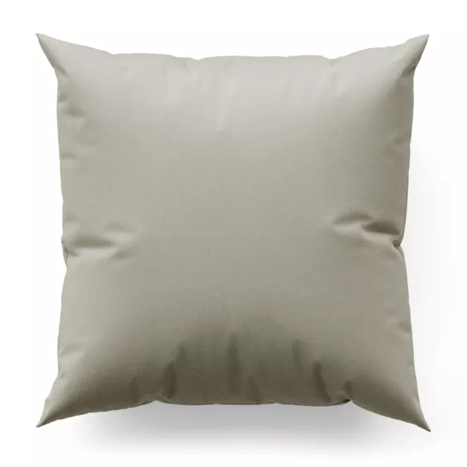 Poszewka szyta srebrna z miękkiej tkaniny o welurowej strukturze