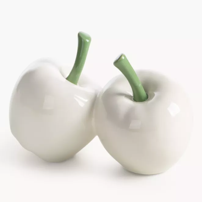 Figurka dekoracyjna kremowo, zielona wiśnia 18x10x13 cm SIMON