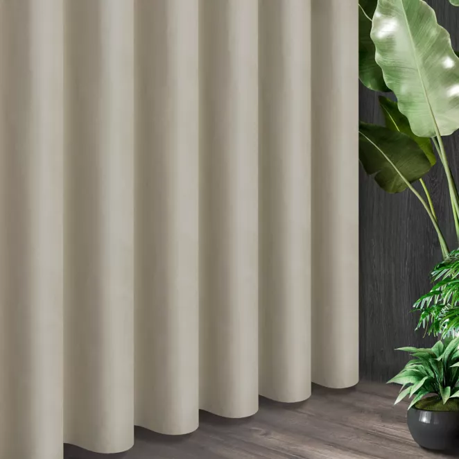 Tkanina zasłonowa z welwetu zaciemniająca, 100% BLACKOUT z kolekcji Pierre Cardin