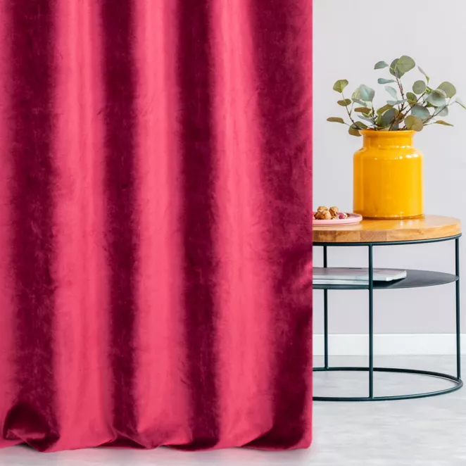 Tkanina zasłonowa gruby, miękki welwet o matowym wykończeniu z kolekcji Pierre Cardin