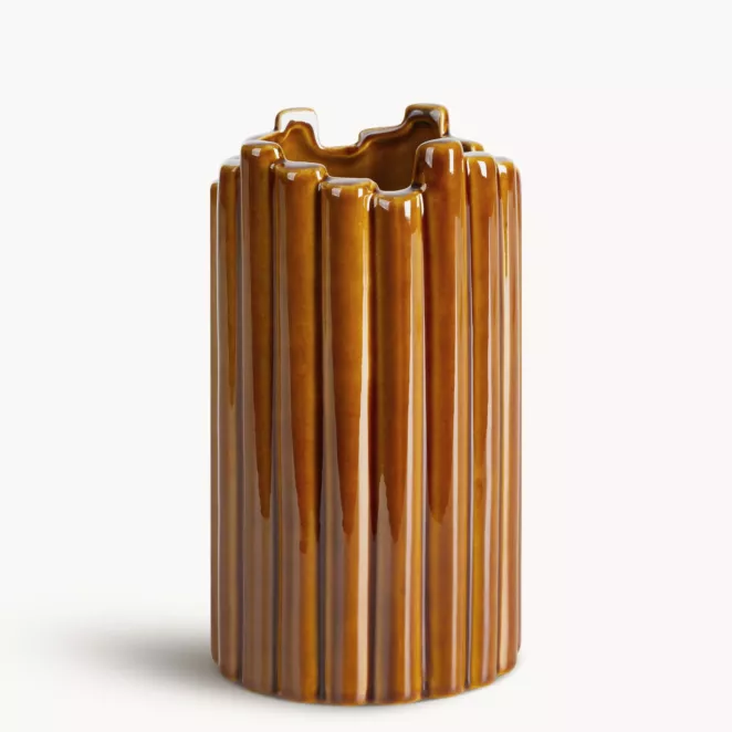 Wazon dekoracyjny DEBI w tłoczone prążki