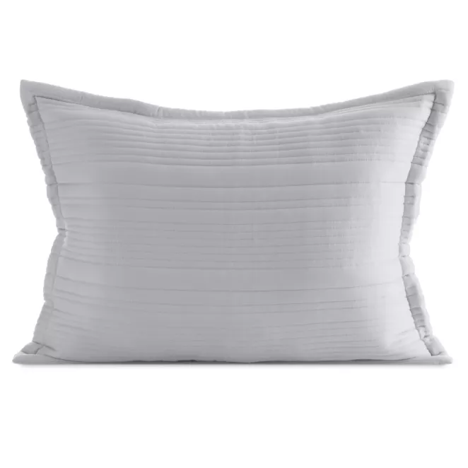 Poszewka na poduszkę 50x70 cm srebrna z wypukłym wzorem pikowana TARA Eurofirany Premium