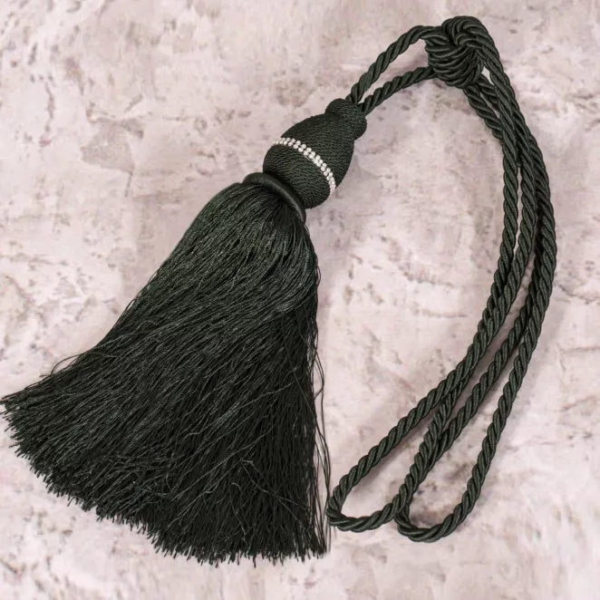 Dekoracyjny sznur do zasłon ANITA upinacz z ozdobnym chwostem i kryształkami