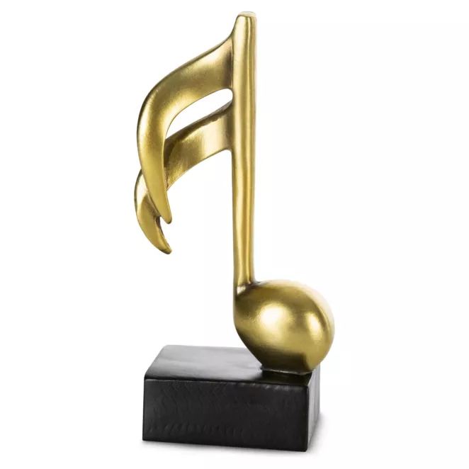 Figurka złoto-czarna w kształcie nuty 8x4x16 cm SONIK