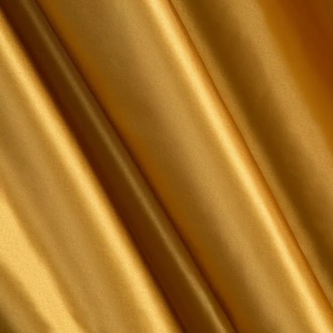 L94/10 Zasłona szyta na taśmie 5 cm AMAYA musztardowa z jednokolorowej gładkiej tkaniny