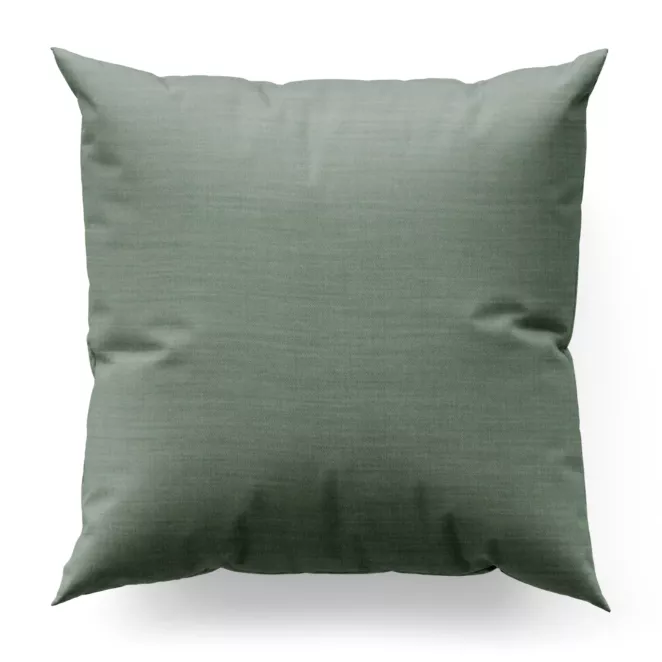 Poszewka szyta miętowa z miękkiej tkaniny o naturalnym splocie w stylu ekologicznym