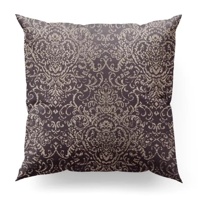 Poszewka szyta srebrno złocista z połyskującej tkaniny zdobionej eleganckim wzorem Pierre Cardin