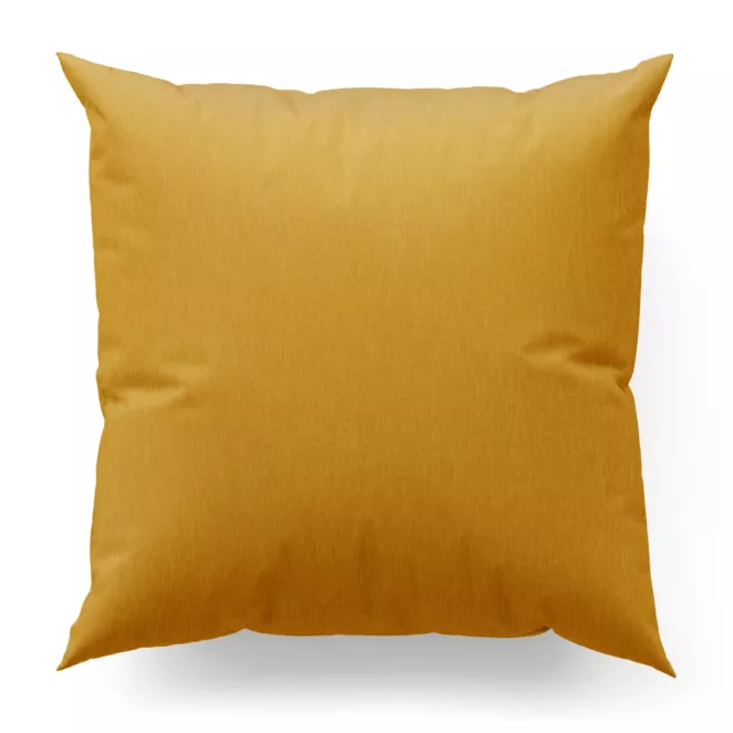 Poszewka szyta musztardowa z miękkiej tkaniny z efektem melanżu