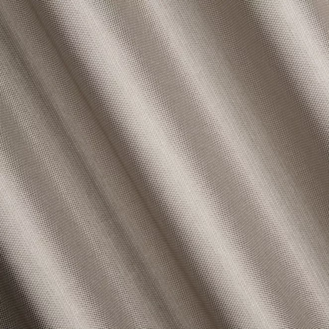 L111/1 Zasłona szyta na taśmie 5 cm szara z tkaniny z dodatkiem połyskującej nici, z widocznym ozdobnym splotem