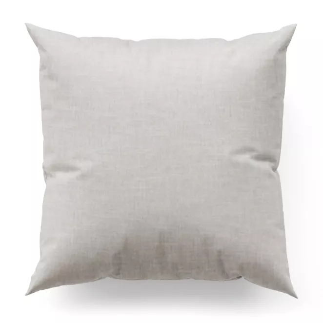 Poszewka szyta GEONOA beżowa z miękkiej tkaniny o naturalnym charakterze z widocznym ozdobnym splotem