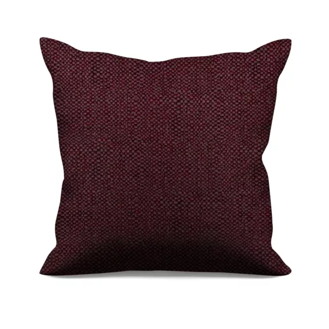 Poszewka szyta ciemnobordowa z miękkiej tkaniny z efektem melanżu