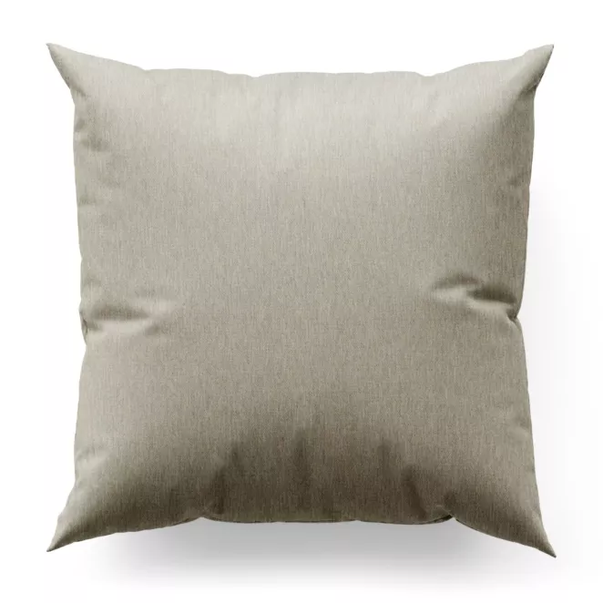 Poszewka szyta beżowa z tkaniny o melanżowej strukturze