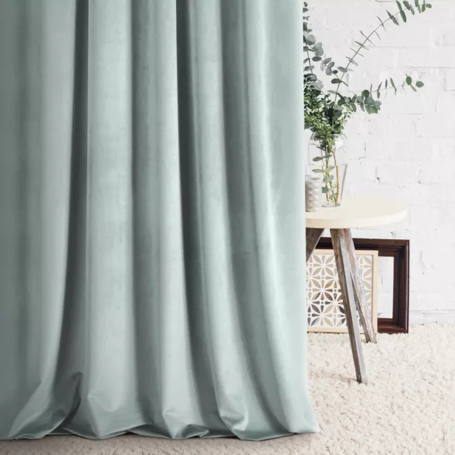 Tkanina zasłonowa, miękka, welwetowa o aksamitnej strukturze z kolekcji Pierre Cardin