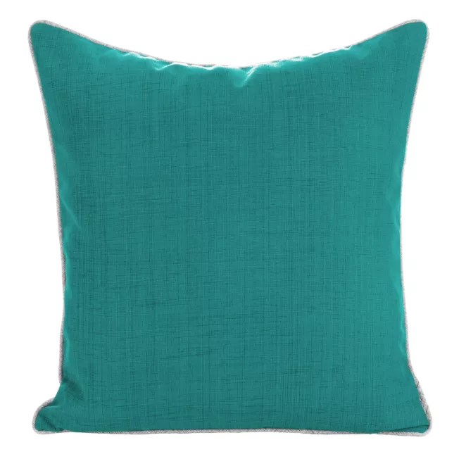 Poszewka na poduszkę 45x45 cm z gładkiej tkaniny wodoodpornej turkusowa idealna do ogrodu i na taras GARDEN 3