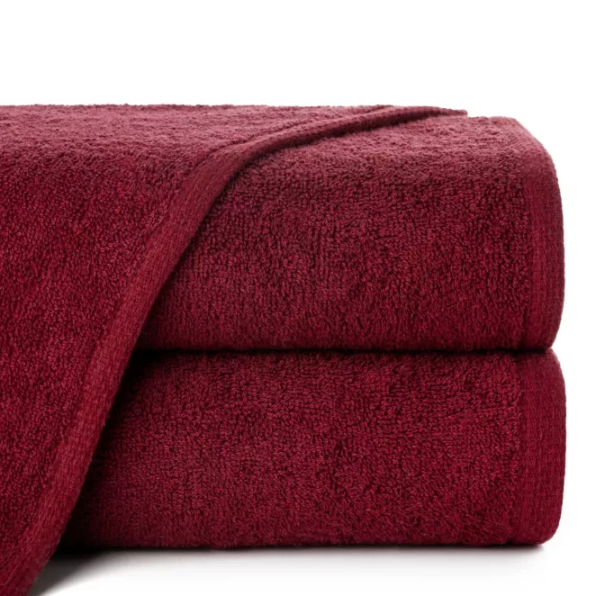 Ręcznik kąpielowy 50x100 cm bawełniany kolor bordowy 400 g/m2 GŁADKI 1