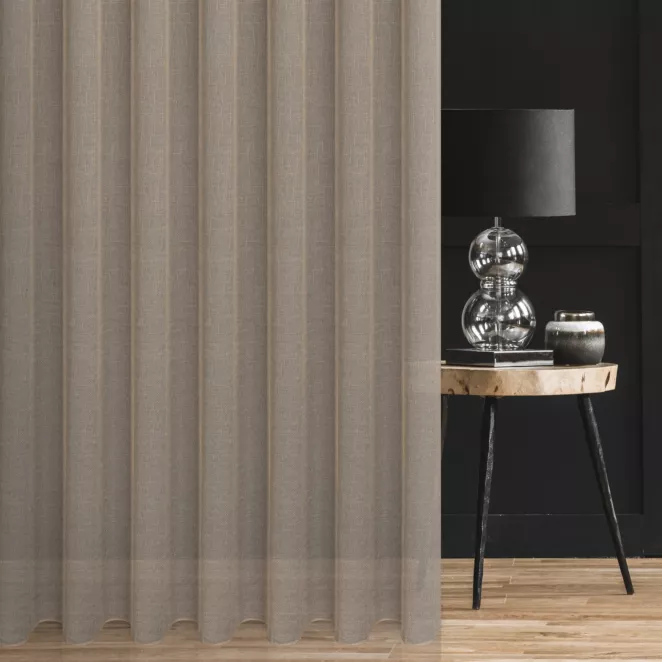 Tkanina firanowa delikatna, miękka, matowa siateczka wykończona obciążnikiem