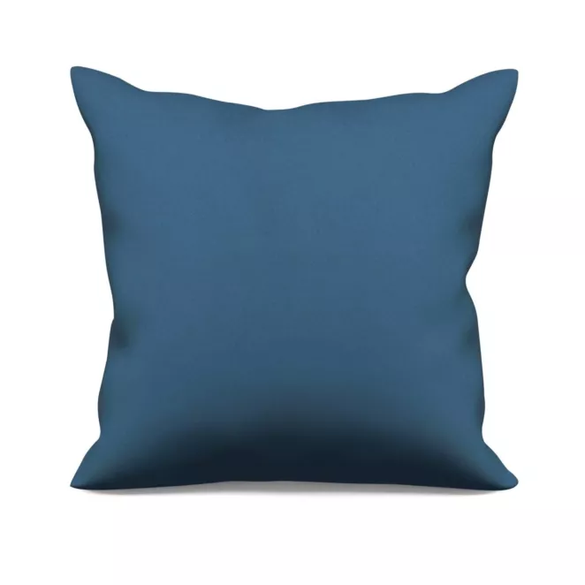 Poszewka szyta granatowa z gładkiej zaciemniającej tkaniny typu dimout
