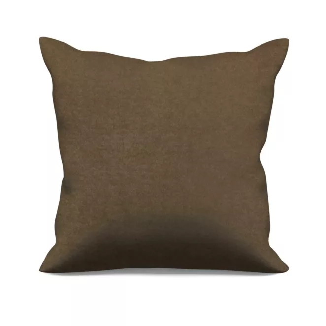 Poszewka szyta ADESSA ciemnobrązowa z miękkiej tkaniny o welurowej strukturze