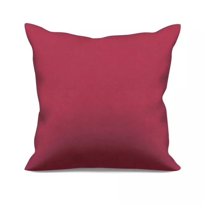 Poszewka szyta ADESSA amarantowa z miękkiej tkaniny o welurowej strukturze