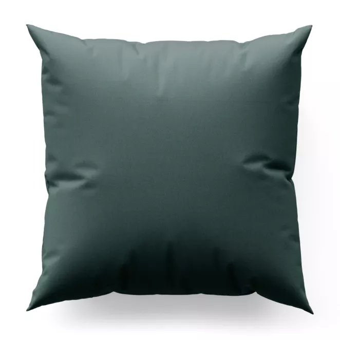 Poszewka szyta ciemnoniebieska z gładkiej tkaniny zaciemniającej typu dimout wykończona obciążnikiem