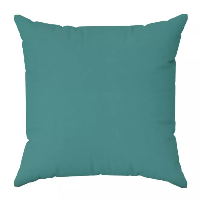 Poszewka szyta jasnoturkusowa o naturalnym, gęstym splocie w stylu eko