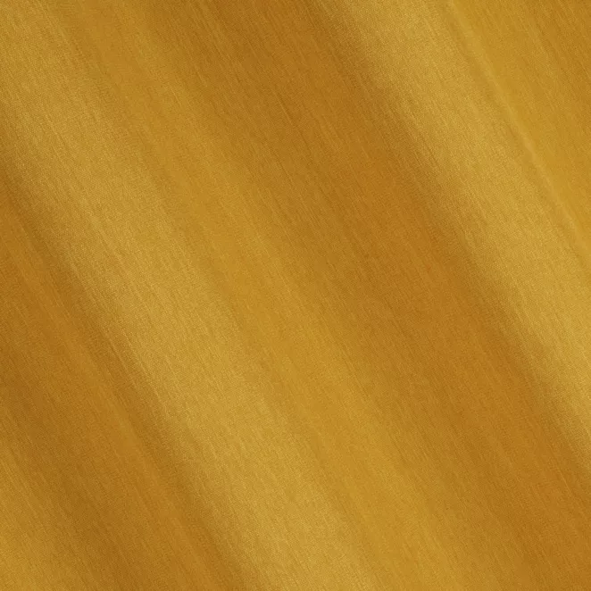 P248/7 Zasłona szyta na taśmie 5 cm musztardowa z miękkiej tkaniny z efektem melanżu