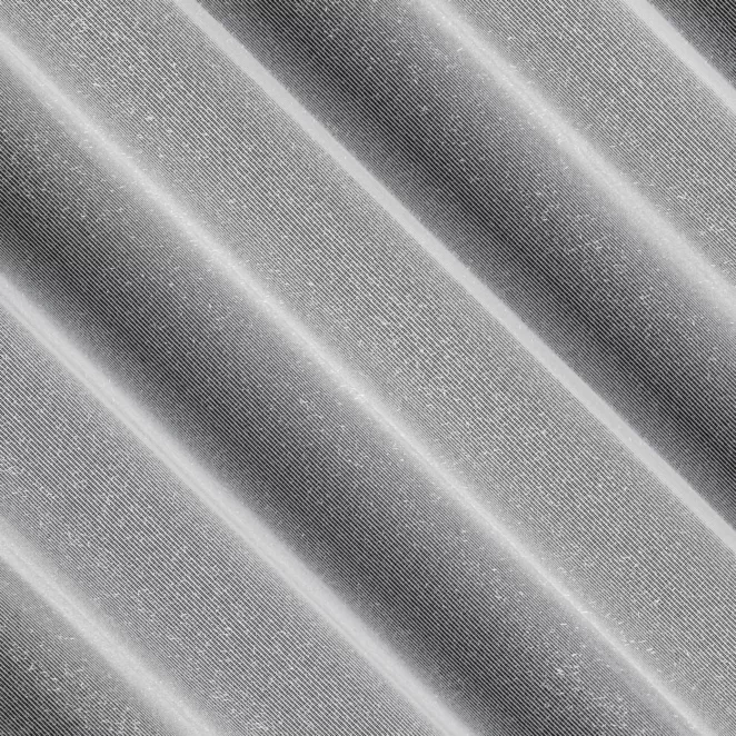 P274/6 Firana szyta na taśmie 5 cm biała z połyskującej siateczki z moherową nicią, wykończona obciążnikiem