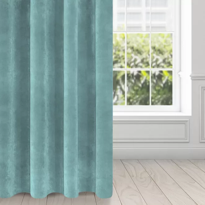 Zasłona morska z ekskluzywnego aksamitnego welwetu 290 g/m2 140x250 cm 10 szt. przelotek - RIA - Diva Line