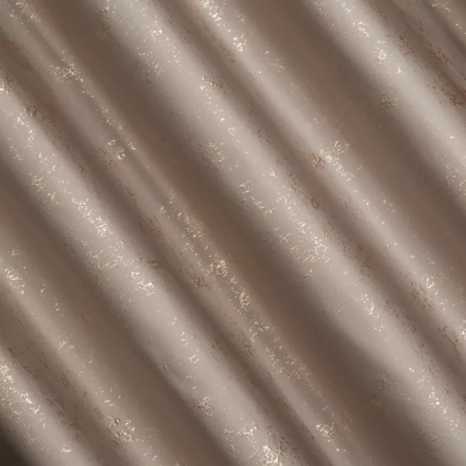 M227/3 Zasłona szyta na taśmie 5 cm beżowo złota z eleganckiej tkaniny w nieregularny wzór