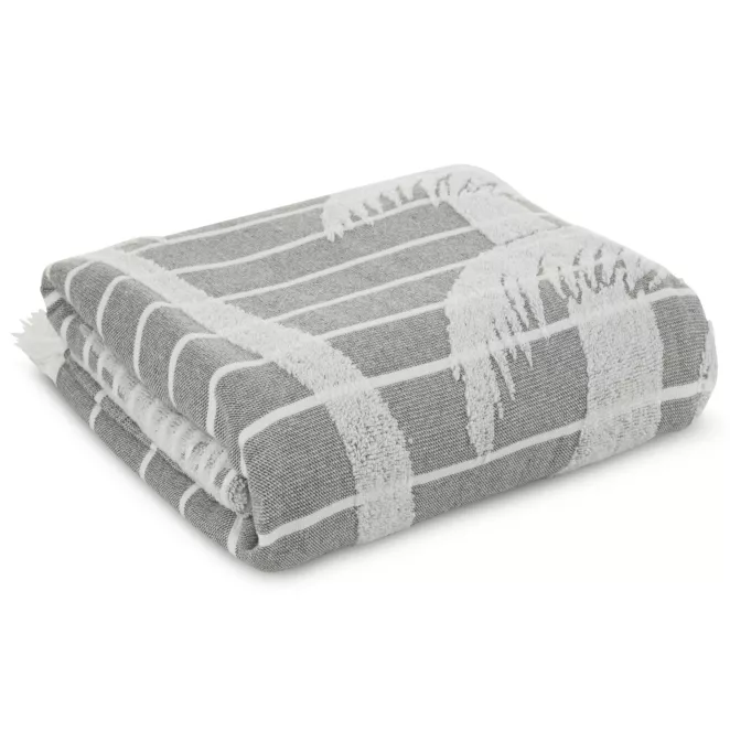 Ręcznik plażowy 90x170 cm bawełniany zdobiona nadrukiem palm i frędzli 350 g/m2 HAWAI