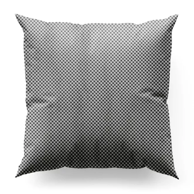 Poszewka szyta naturalno czarna z grubej welwetowej tkaniny w elegancki geometryczny wzór Italissima Eva Minge