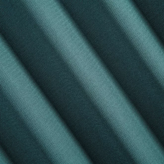 R226/21 Zasłona szyta na taśmie 5 cm petroa z tkaniny o naturalnym splocie z efektem melanżu