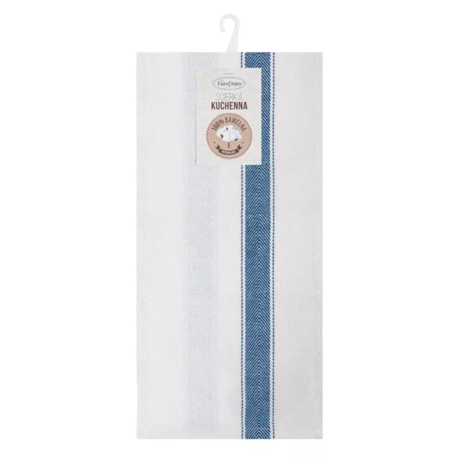 Komplet ściereczek kuchennych 2szt 50x70 cm bawełniany kolor niebieski w pasy 200 g/m2 SOFIA