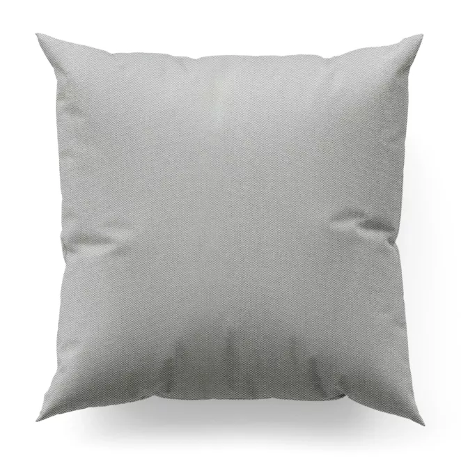 Poszewka szyta srebrno granatowa z tkaniny z dodatkiem połyskującej nici, z widocznym ozdobnym splotem